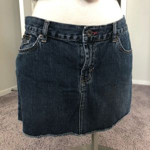 Tommy Jeans Y2K Frayed Denim Mini Skirt